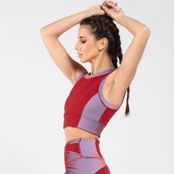 NWT CycleBar Free People Movement Hardio Cardio Brami in Red Grape - Size S - Picture 7 of 10